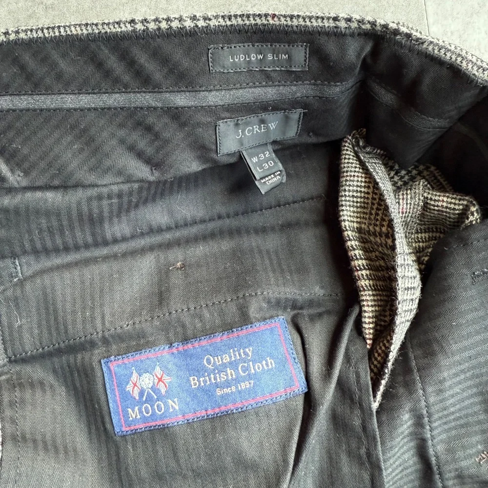 J Crew Ludlow Prince of Wales Abraham Moon wool blend, 38R suit + trousers - Picture 14 of 16